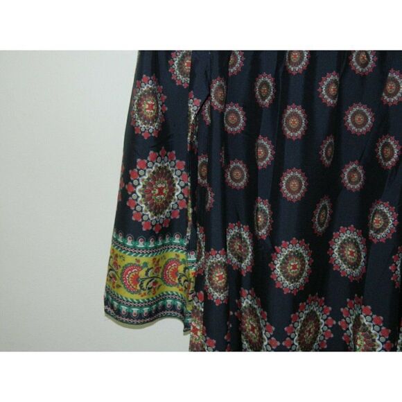 Band of Gypsies Zoe & Rose Dress Blue Floral Off The Shoulder‎ Bell Sleeves Mini - Picture 9 of 16